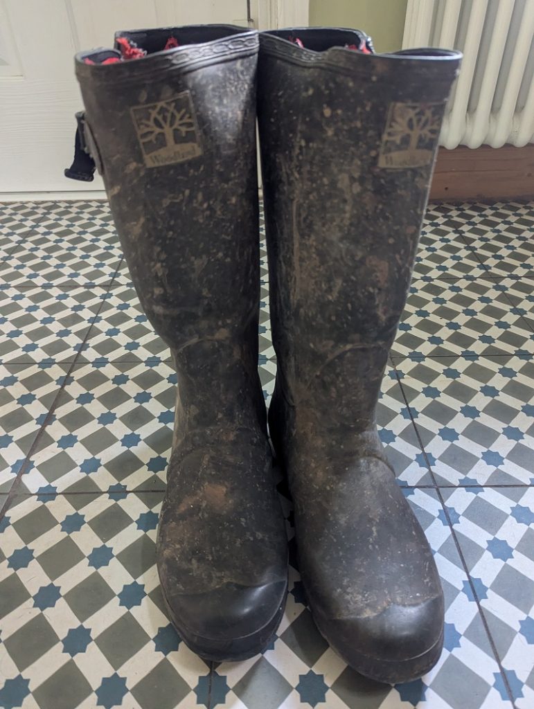 Seemingly indestructible Woodland Welly boots